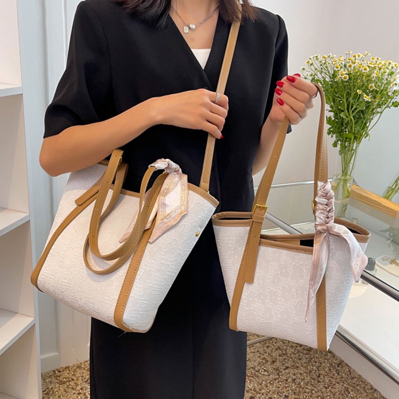 Mischa Túi tote Đeo Vai Bằng Da PU In Họa Tiết Đơn Giản Sức Chứa Lớn Thời Trang Dễ Phối Đồ Cho Nữ