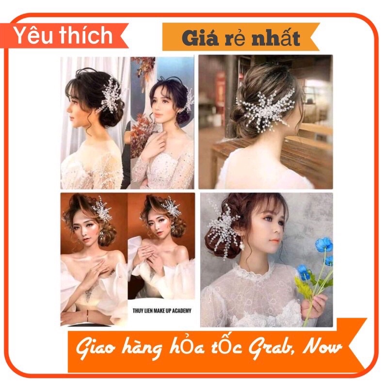 Cài hạt pha lê Cài Tóc Cô Dâu