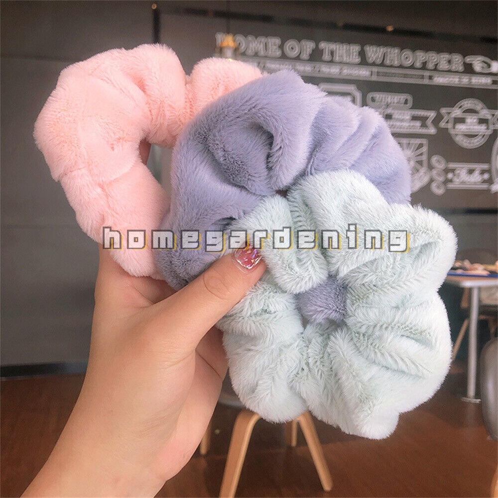 Dây Buộc Tóc Cao Su Bọc Vải Lông Mềm Co Giãn Ngọt Ngào