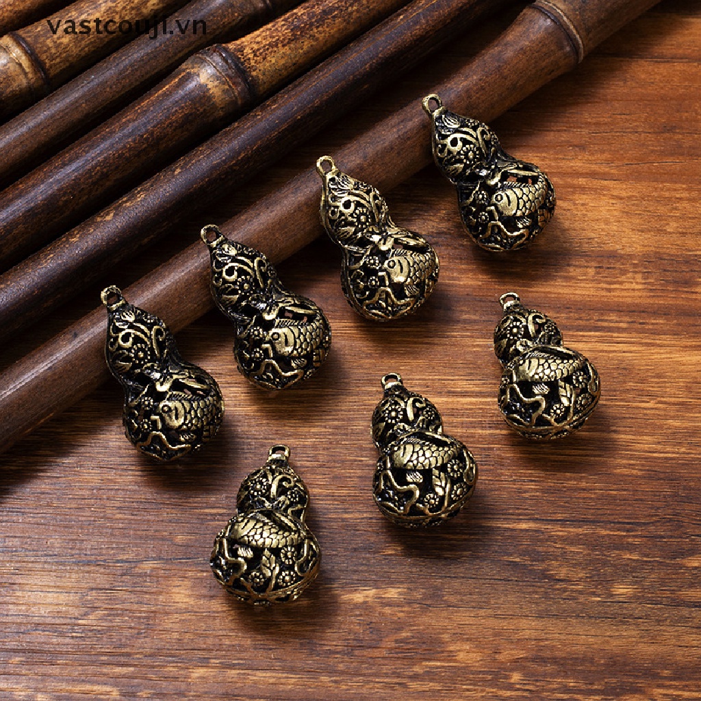 Móc Khóa Bầu Dục Rỗng Bằng Đồng Thau Trang Trí Phong Thủy
