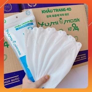 Khẩu trang 4d yumi mask thùng 300 chiếc, khẩu trang kf94, thế giới khẩu trang uni mask coca xuka