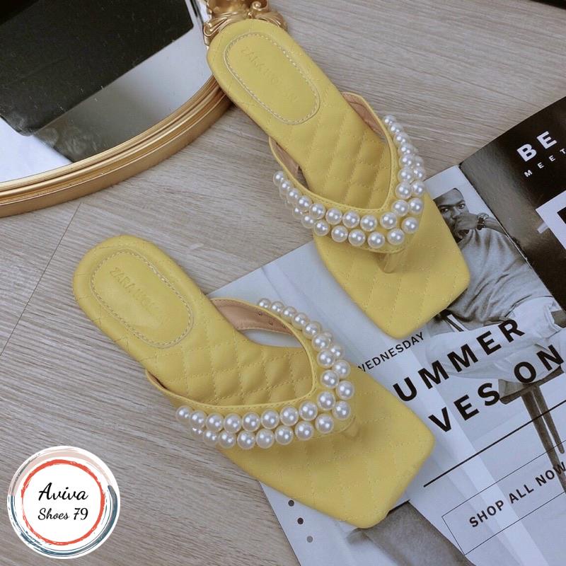 Deps kẹp Ngọc đế bệt đính 2 hàng Ngọc T/rai siêu Hót siêu xinh xò.