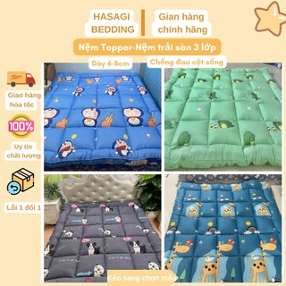 Topper Nệm - Tấm Bảo Vệ Nệm Cao Cấp Chống Đau Cột Sống, Giảm Đau Mỏi Vai Gáy Chất Cotton Đũi Size M2, M6, M8, 2M2