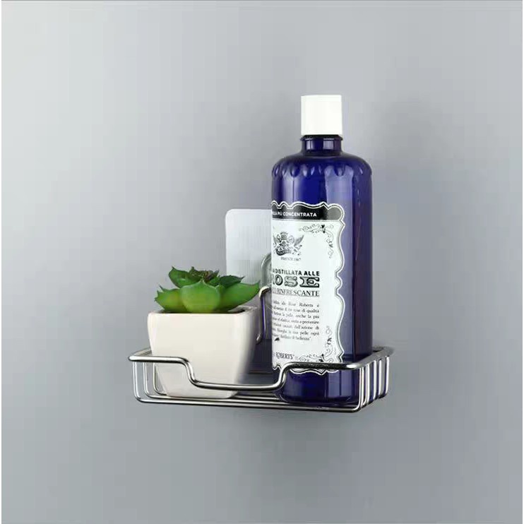 Giá inox 304 đựng xà phòng,dụng cụ rửa chén dán tường gọn gàng tiện ích