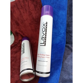 Keo xịt tóc Lavox nắp tím 420ml (keo mềm)