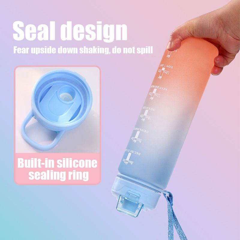 Bình Nước Thể Thao Màu Gradient 1L 1L Tiện Dụng