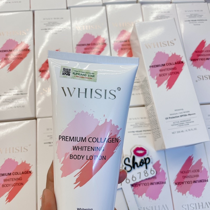 Kem Dưỡng Thể Trắng Da WHISIS PERMIUM COLLAGEN WHITENING BODY LOTION 200ml
