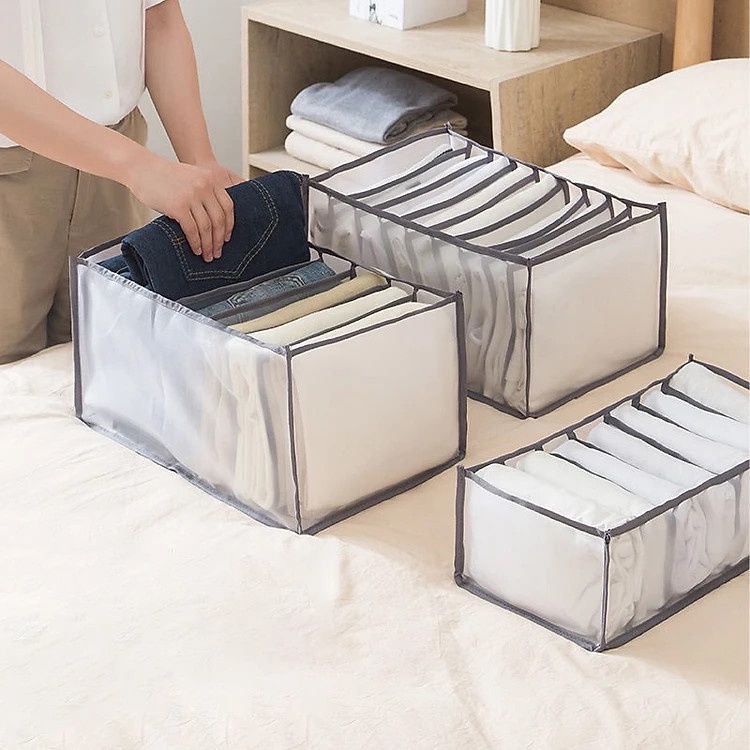 Túi vải chia ngăn đựng quần áo 7, 9, 11 và 12 ngăn - chính hãng dododios