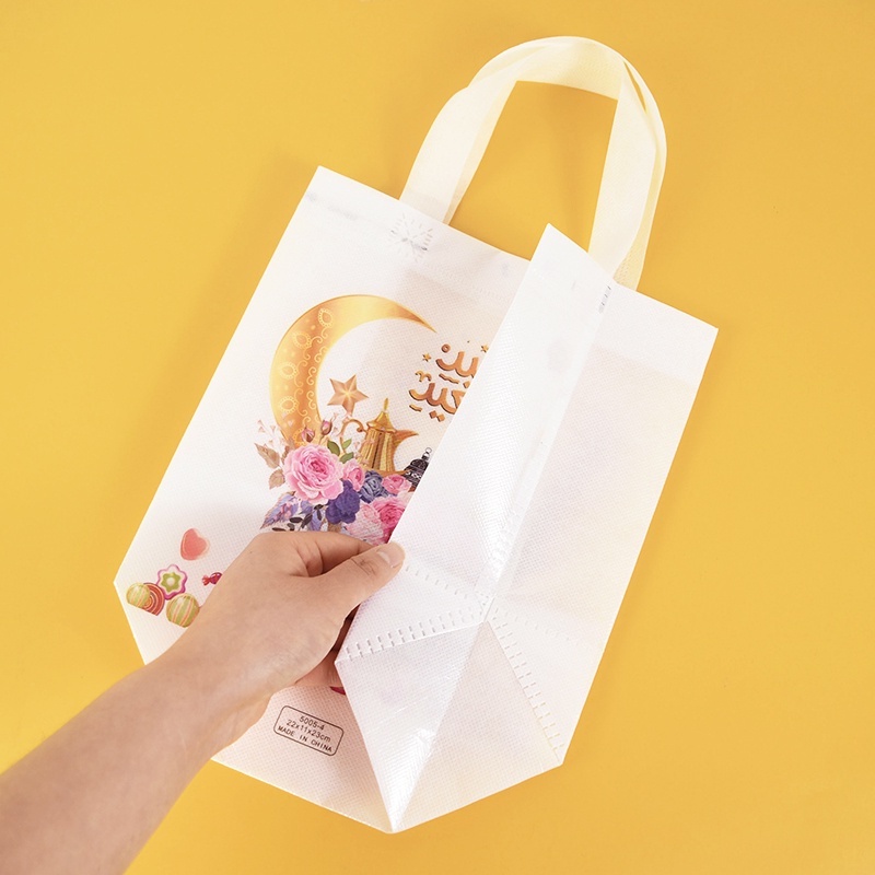 1 Túi Quà Tặng Bằng Vải Không Dệt In Hình Ramadan