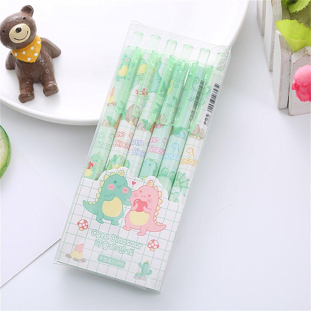 Set 6 Bút Mực Gel Ngòi 0.5mm Kiểu Dáng Xinh Xắn