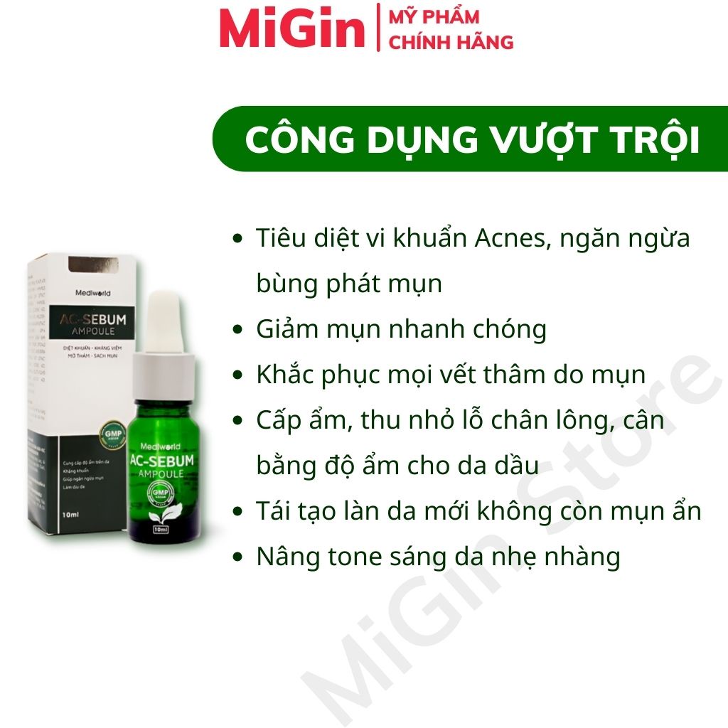 Serum Giảm Mụn Mờ Thâm AC SEBUM AMPOULE Mediworld