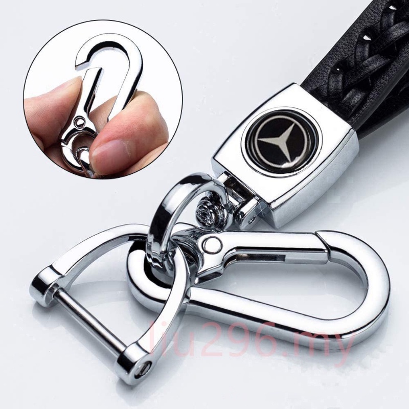Móc Khóa Da Cừu Phối Hợp Kim In Logo Mercedes-Benz Thời Trang