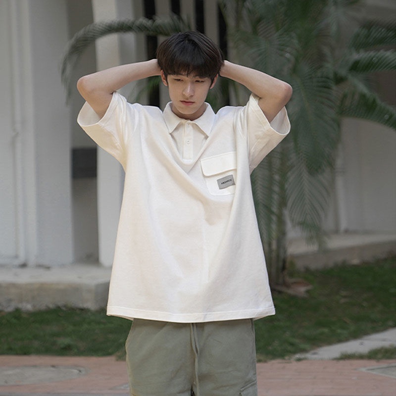 Áo Thun Polo Ngắn Tay Form Rộng Thời Trang Dành Cho Nam