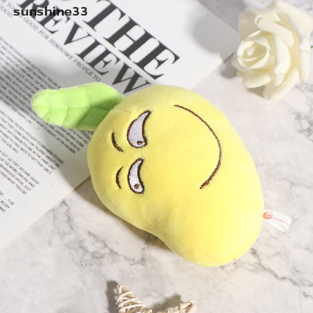 1 Gối Nhồi Bông Hình Trái Xoài Biểu Cảm Vui Nhộn Dễ Thương 12cm