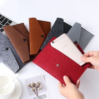 Chống mài mòn Cảm thấy Zero Wallet Điện thoại di động Túi kính Ví Dài Siêu Mỏng Màu Kẹo Dễ Thương Dành Cho Nữ
