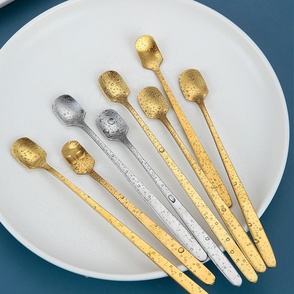 Muỗng Khuấy Cà Phê Bằng Thép Không Gỉ Đầu Vuông