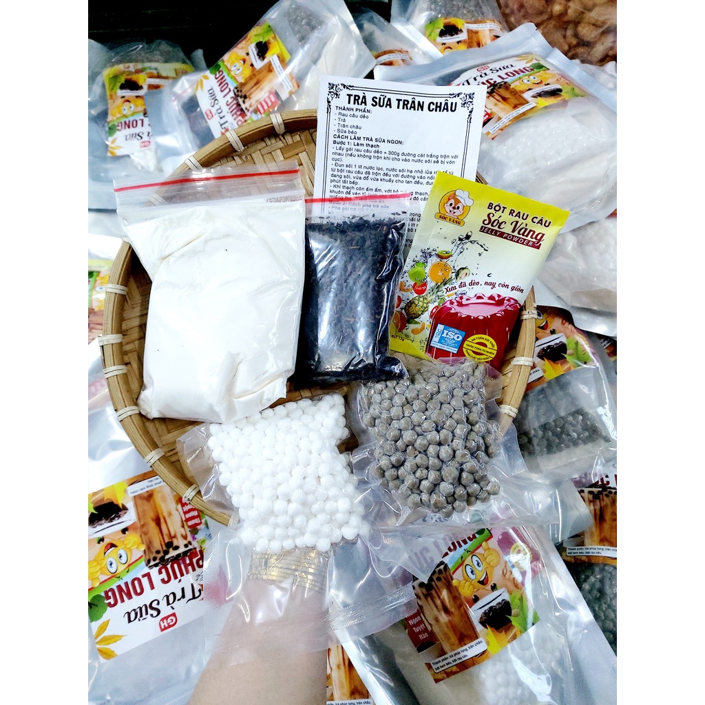 Set Nguyên Liệu Pha Trà Sữa chân trâu vị Phúc Long