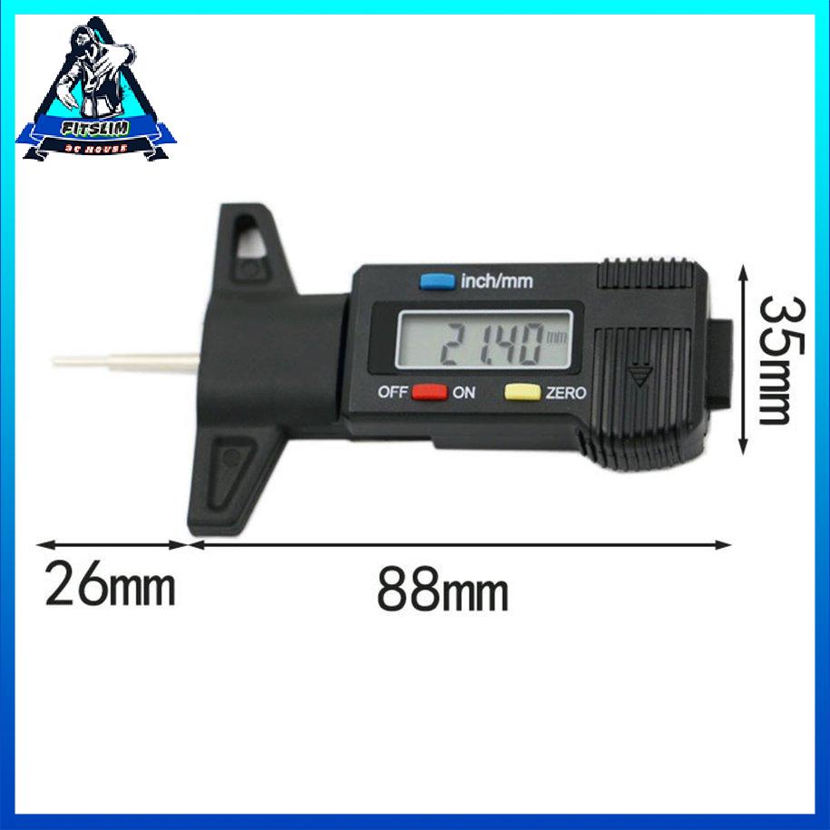 Máy đo độ sâu gai lốp kỹ thuật số Màn hình LCD điện tử [S/19]