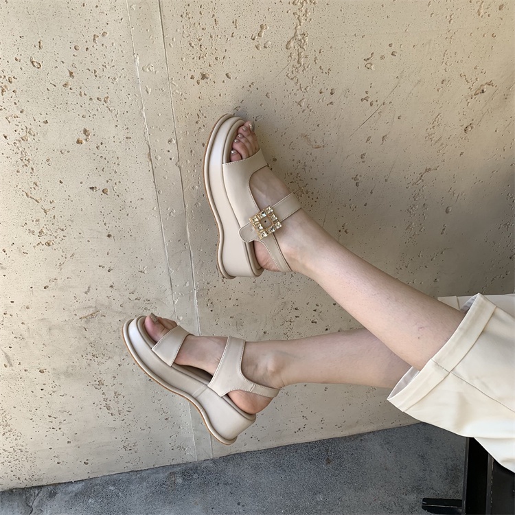 Giày Sandal Cao Gót Đế Xuồng Mùa Hè 2023 Phong Cách Mới Cho Nữ