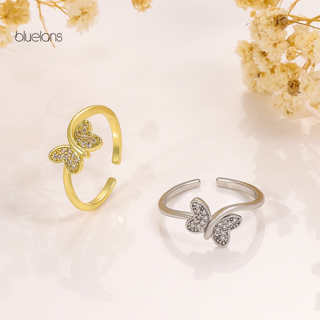 Nhẫn Đeo Khớp Ngón Trỏ Hình Bướm Đính Đá Thoải Mái Cho Nữ