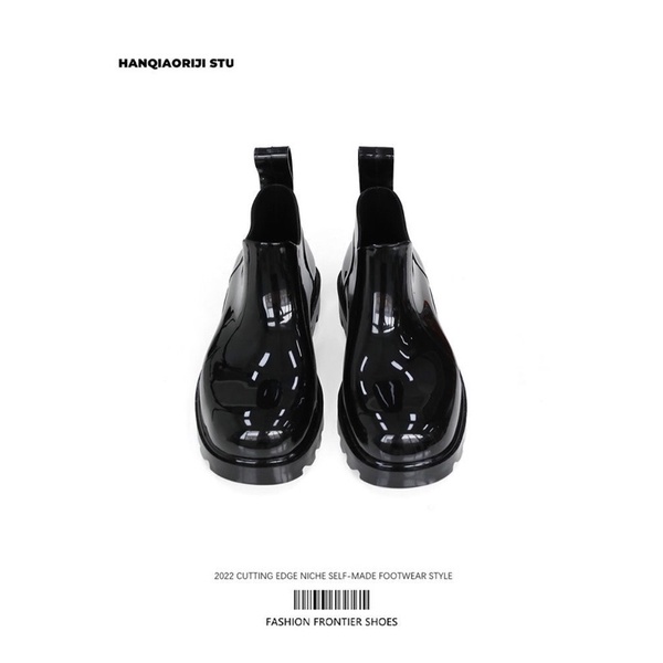 Giày boots ankle thiết kế da bóng năng động giày nam nữ FOOTMADE