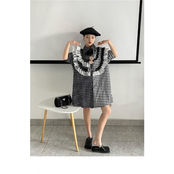 Đầm Midi Tay Ngắn Dáng Rộng Thời Trang Mùa Hè Xinh Xắn Cho Nữ