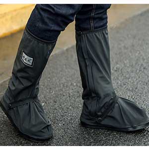 Ủng Đi Mưa, Ủng Bọc Giày Đi Mưa Cổ Cao Đế Cao Su Chống Trơn Trượt Cao Chất Liệu Nhựa PVC Cao Cấp