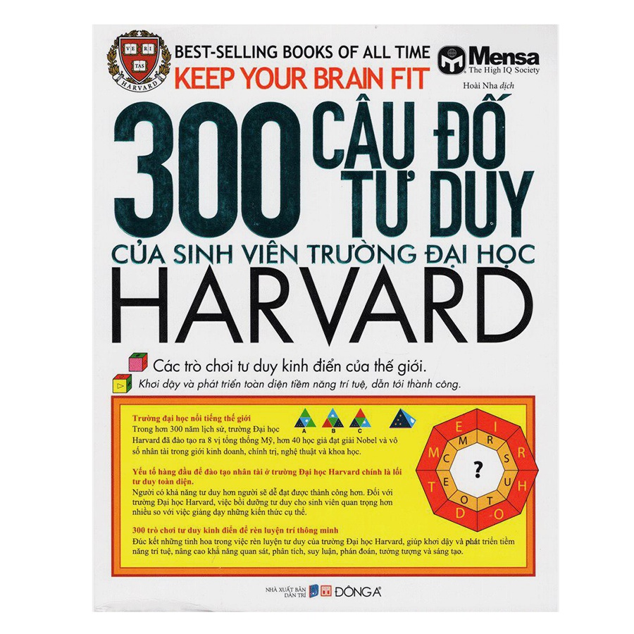 Sách -  300 Câu Đố và 300 Trò Chơi Tư Duy Của Sinh Viên Trường Đại Học Harvard