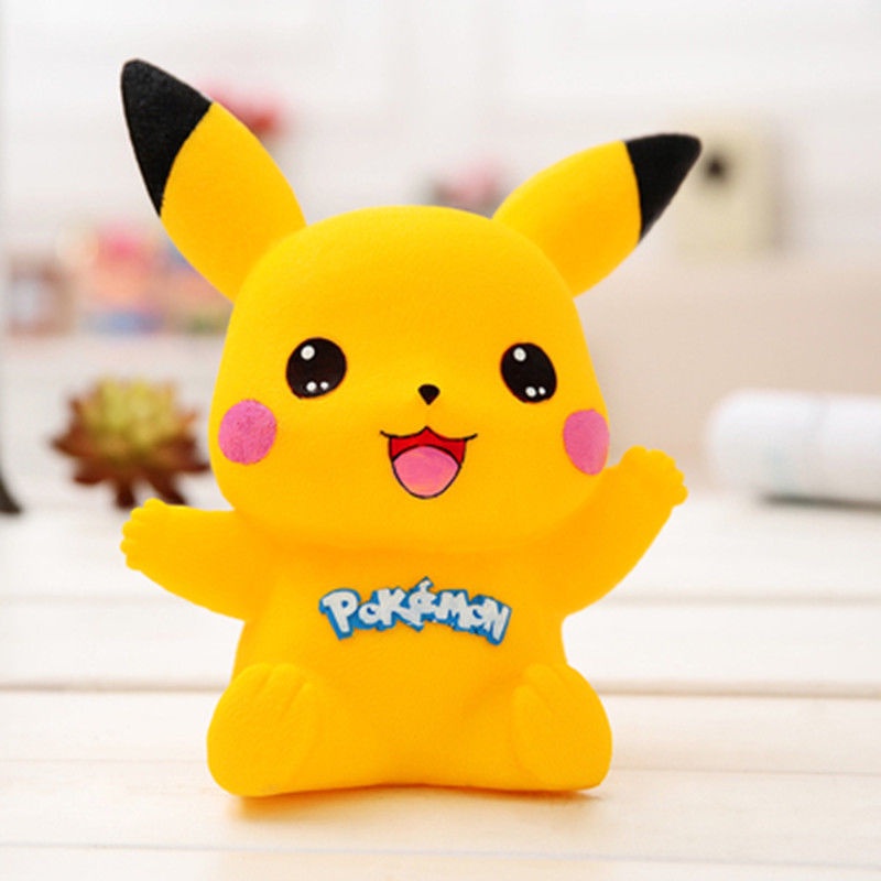 Ống Heo Tiết Kiệm Bằng Vinyl Chống Sốc Hình Pikachu Dễ Thương