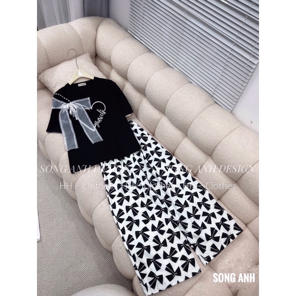 Set áo phông nơ quần
