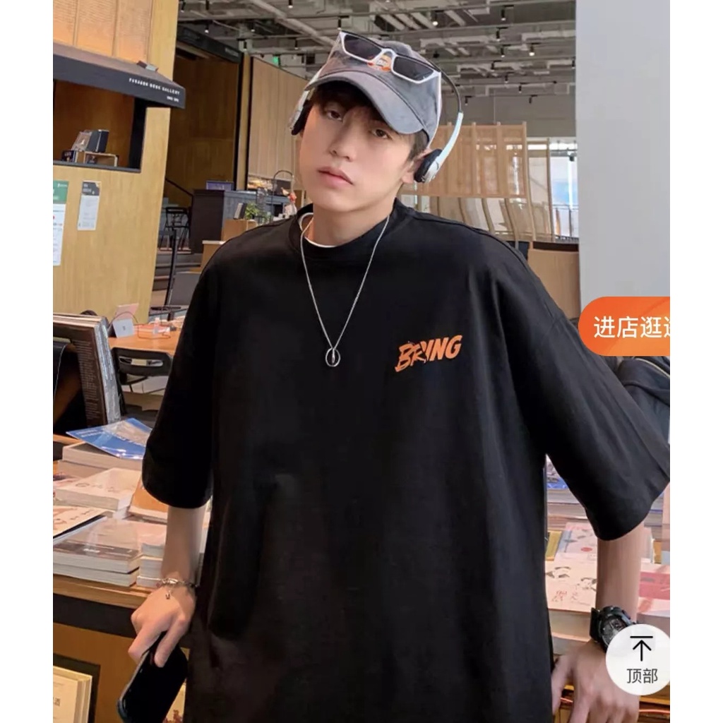 Áo thun tay lỡ unisex nam nữ BRING LUXA, Áo phông unisex form rộng