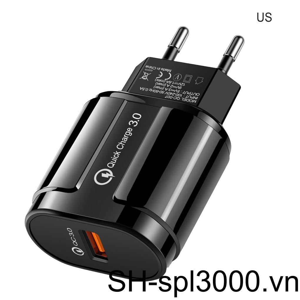 Củ Sạc Nhanh 3 Cổng Usb 1 / 2 / 3 / 5 18W Cho Điện Thoại Android iOS