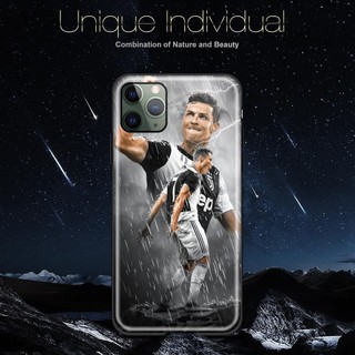 Ốp lưng kính bóng đá cr7 ở clb juve cho s amsung - o ppo - i phone - r ealme ron5