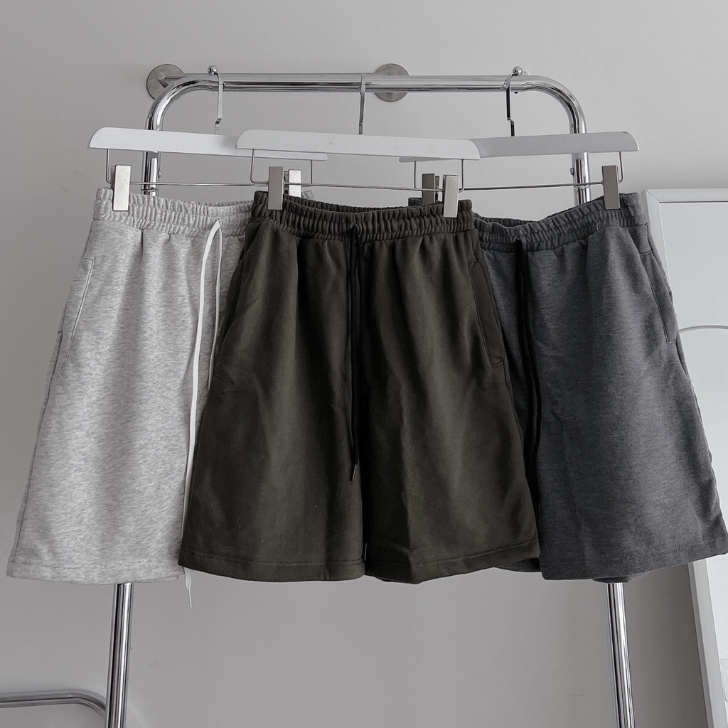 [sẵn] Quần Short Trơn Tanazi Chất Nỉ Lót Bông Dày Dặn Form Rộng Unisex 4 Màu (ảnh thật tại shop) TanaziCloset