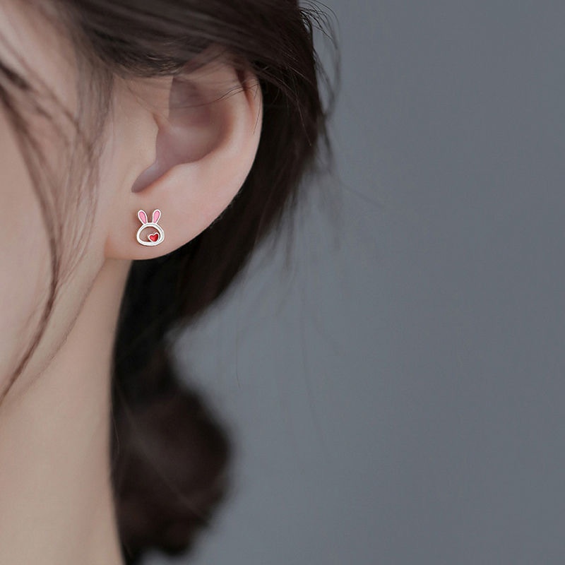 Khuyên Tai Hình Thỏ Dễ Thương Phong Cách Hàn Quốc