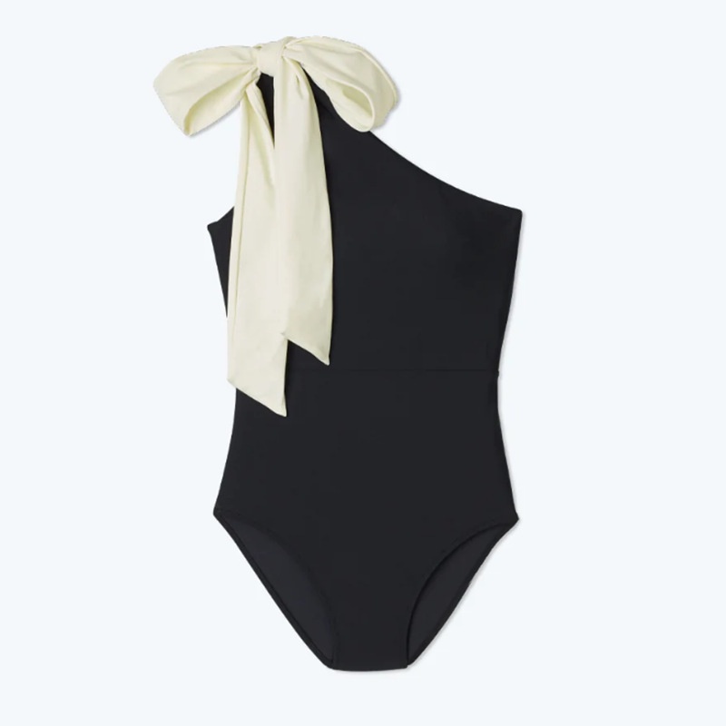 Bộ Đồ Bơi Một Mảnh Hở Vai Phối Nơ Phong Cách Âu Mỹ