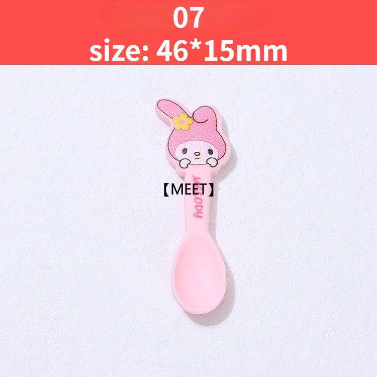 1 Miếng Dán Hình Muỗng Hoạt Hình DIY Trang Trí Ốp Điện Thoại