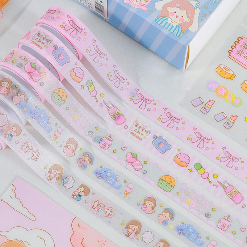 Băng Keo Dán Trang Trí Họa Tiết Hoạt Hình Dễ Thương DIY