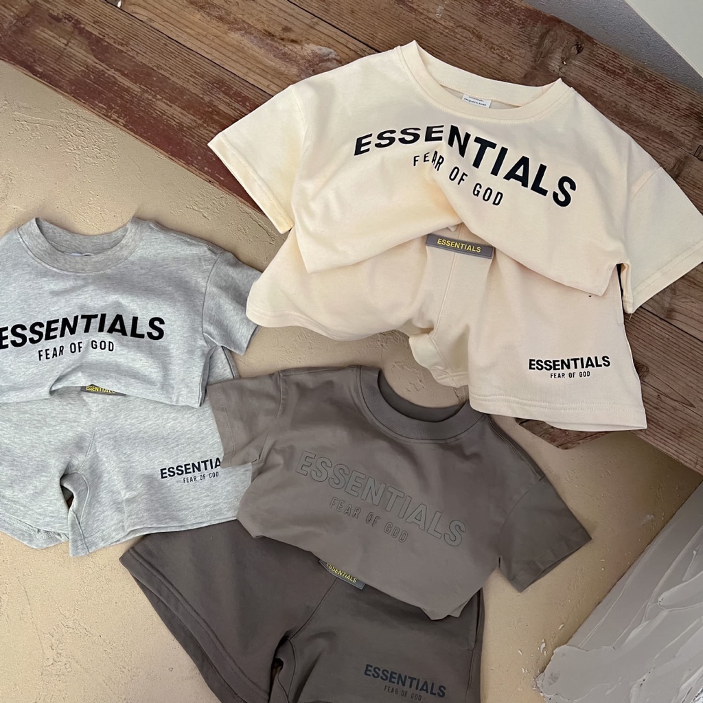 Quần Short Và Áo Thun Cotton Ngắn Tay In Chữ Thời Trang Mùa Hè Hàn Quốc Mới Dành Cho Trẻ 2023