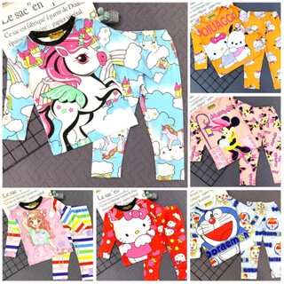10-14kg, Bộ thun 3D mickeys đẹp loại 1tay dài quần dài cho bé gái siêu xịn 089