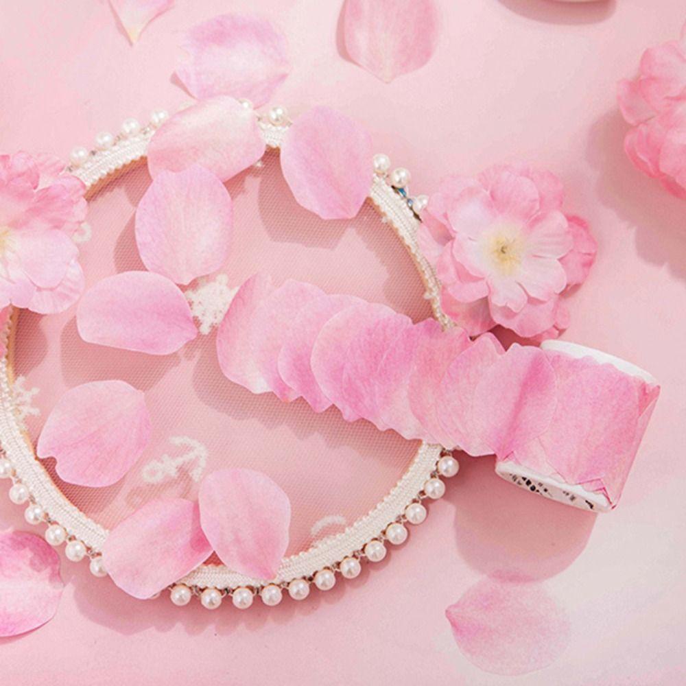 CHOOKEY Cuộn 50 Cuộn Băng Dính Washi Hình Cánh Hoa Anh Đào Dễ Thương Chất Lượng Cao