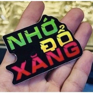 Tem logo sticker cảnh báo nhớ đổ xăng