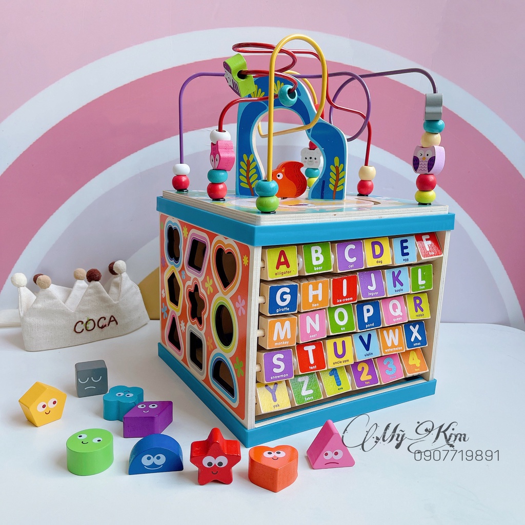 Khối Gỗ Lập Phương Luyện Tập Khả Năng Vận Động Tay Và Nhận Dạng, Cho Bé Phát Triển Toàn Diện Các Kỹ Năng