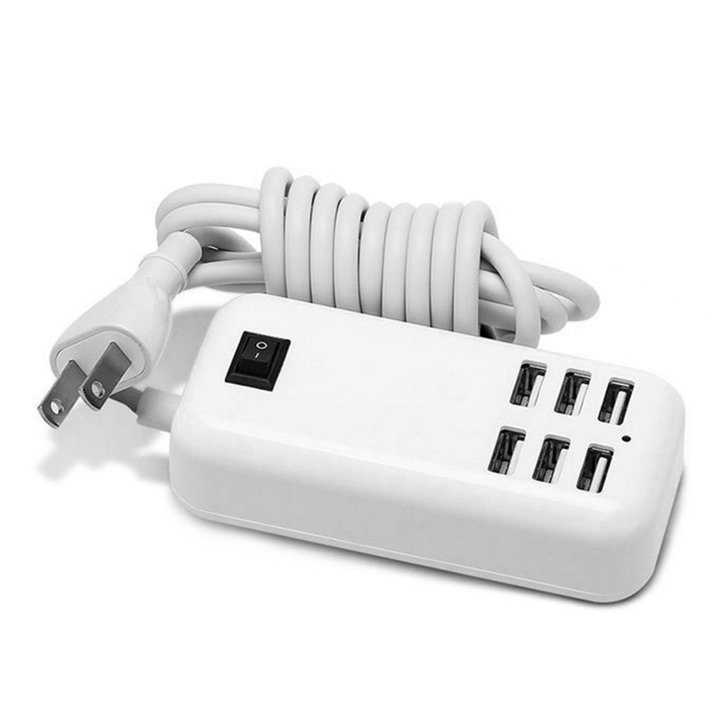 Đế Sạc Nhanh USB 5V 6A 6 Cổng Hình Hoa Hướng Dương Cho Điện Thoại