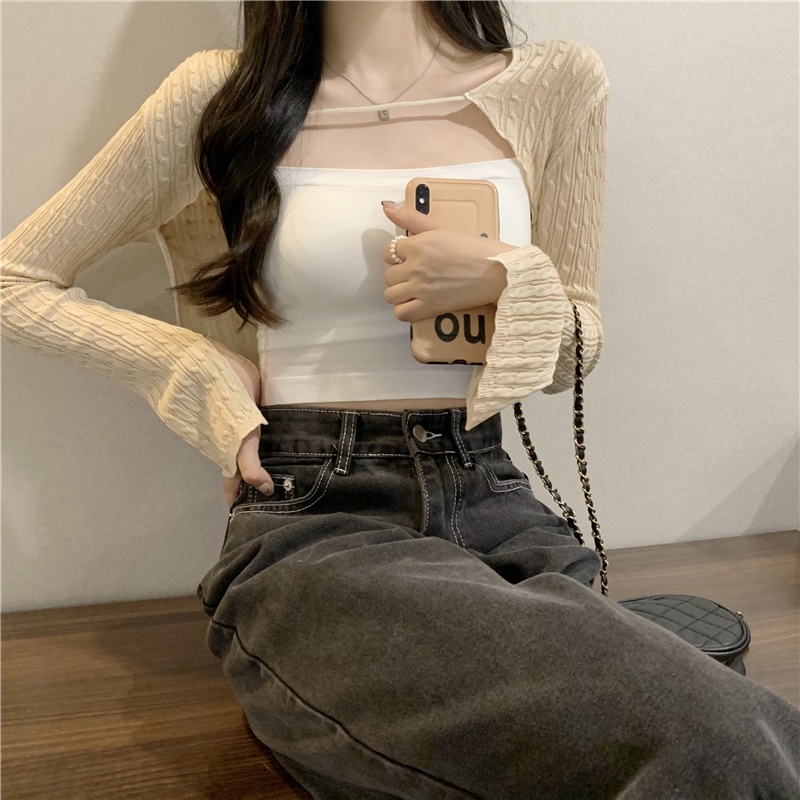 IELGY   Áo Khoác Dệt Kim Chống Nắng Thời Trang Cho Nữ