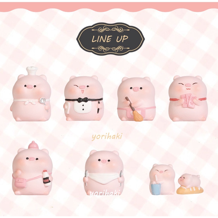 Blindbox Nhà hàng heo hồng - Mô hình trang trí cỡ nhỏ dễ thương