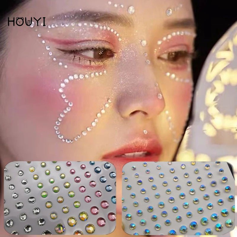 Miếng Dán / Kẻ Mắt / Hình Xăm Tạm Thời Họa Tiết Kim Cương Lấp Lánh