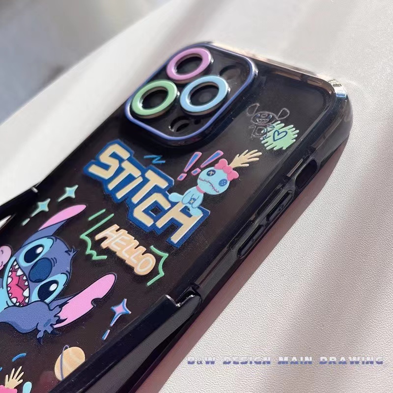 Ốp Điện Thoại Dẻo Trong Suốt Họa Tiết Hoạt Hình Stitch Dễ Thương Chống Sốc Cho iPhone 14 13 12 11 Pro Max