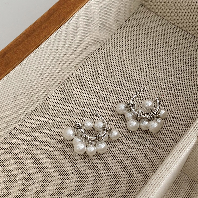 Bông Tai Chữ C Dạng Tua Rua Thời Trang Cho Nữ