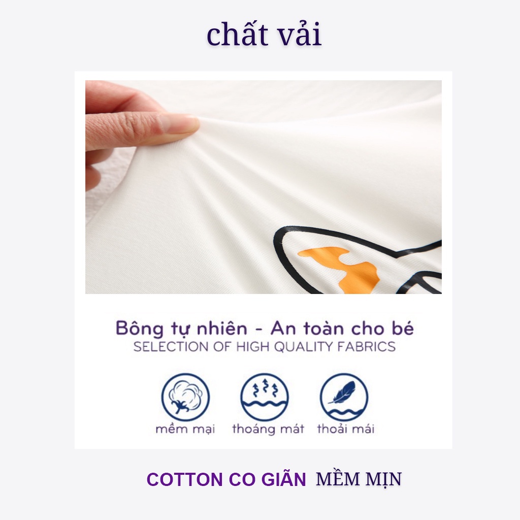 Quần áo sơ sinh liền thân kiểu dáng body đùi cộc tay cho bé trai bé gái hàng xuất Hàn vải mềm mịn cao cấp - H10